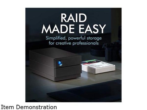 LaCie 2big RAID 16TB USB-C External Hard Drive STHJ16000800 Black
