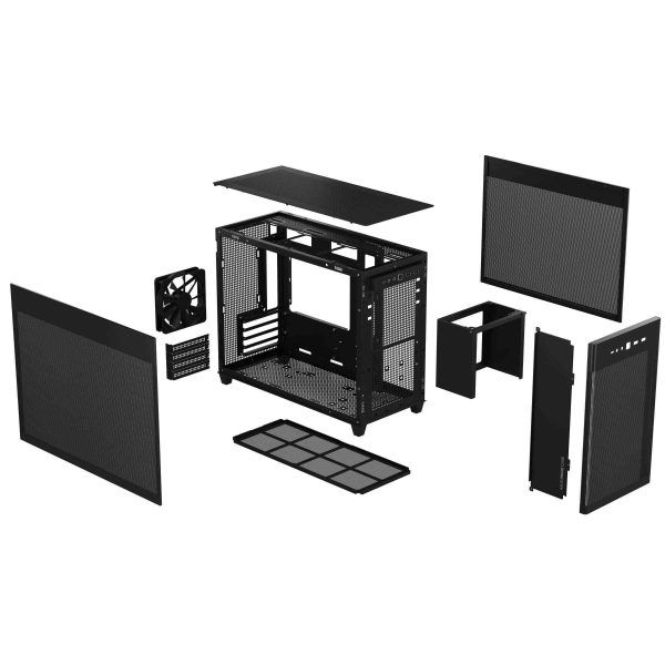 ASUS AP201 Type-C Airflow-focused Micro-ATX,Mini-ITX Computer Case, Support 360/280 Liquid Cooling - Black