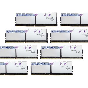 G.SKILL Trident Z Royal Series 32GB (2 x 16GB) DDR4 3200 (PC4 25600) - 64GB (8 x 8GB),DDR4 3200 (PC4 25600),14,Silver