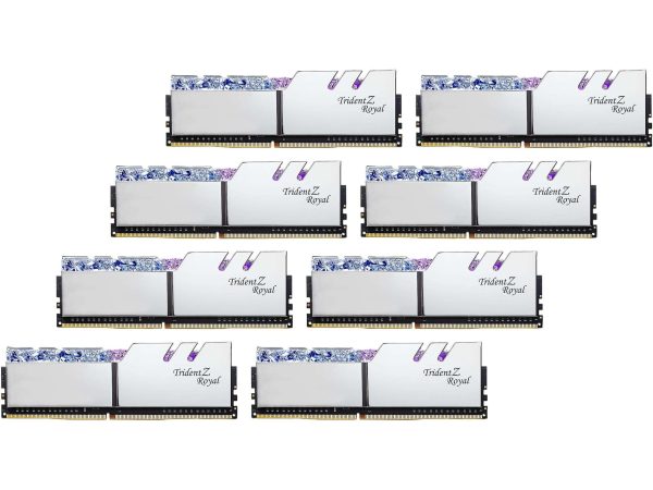 G.SKILL Trident Z Royal Series 32GB (2 x 16GB) DDR4 3200 (PC4 25600) - 64GB (8 x 8GB),DDR4 3200 (PC4 25600),14,Silver