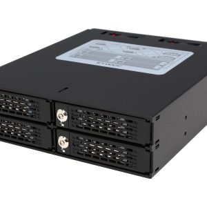 4x 2.5" SSD/HD in 1x 5.25" Bay SATA Hot-Swap Backplane Cage - ToughArmors 4BAY+LOCK