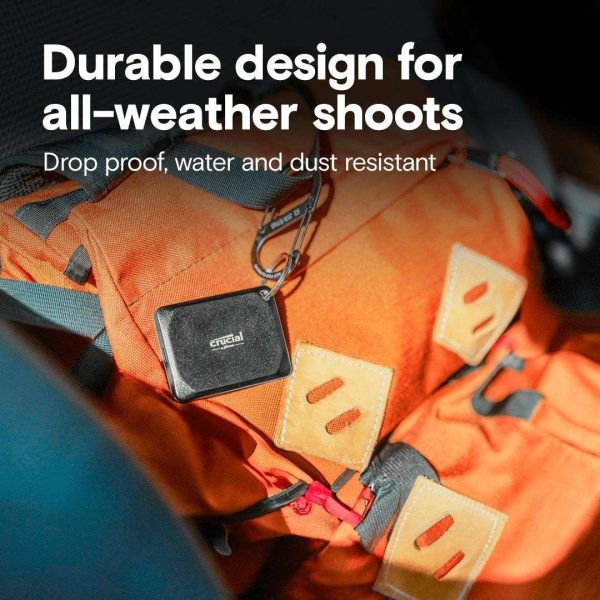 Crucial X10 Pro 4TB Portable SSD - Up to 2100MB/s read, 2000MB/s write - water and dust resistant, PC and Mac - USB 3.2 External Solid State Drive - CT4000X10PROSSD9