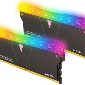v-Color Prism Pro DDR4 32GB (2 x 16GB) 3600MHz (PC4-28800) CL18 RGB Gaming Desktop Ram Memory Module UDIMM Hynix IC Jet Black(TL1636818A-E6PRKWK) - 16GB (2 x 8GB),DDR4 3466 (PC4 27700),17,Black