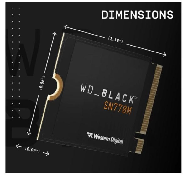 WD_BLACK 2TB SN770M M.2 2230 NVMe SSD for Handheld Gaming Devices, Speeds up to 5,150MB/s, TLC 3D NAND, Great for Steam Deck and Microsoft Surface -  WDBDNH0020BBK-WRSN