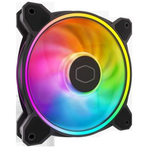 Cooler Master MasterFan MF140 Halo² PC Case|Liquid Cooler|Air Cooler Fan, Dual Loop ARGB Gen 2 LEDs Rings, Dynamic PWM 140mm 1,600 RPM, Air Balance Blades, Hybrid Frame (MFL-B4DN-16NP2-R2)