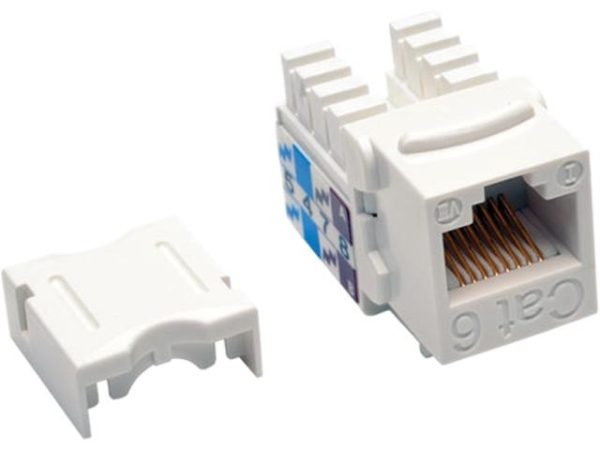 Tripp Lite Cat6/Cat5e 110 Style Punch Down Keystone Jack - Blue, 25-Pack - White