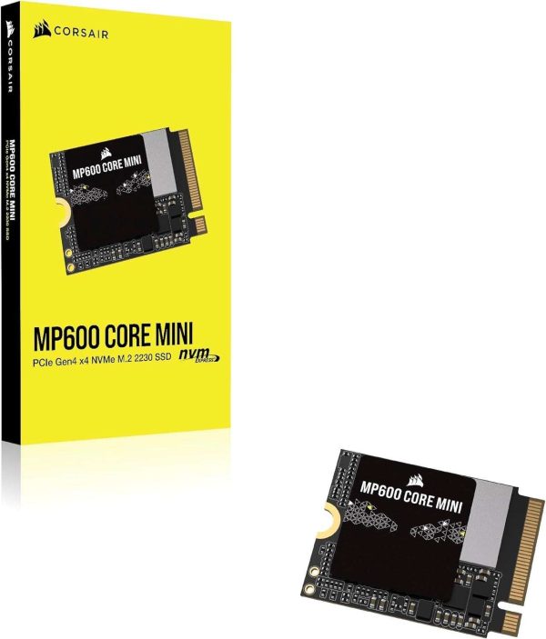 Corsair MP600 CORE Mini 1TB M.2 NVMe PCIe x4 Gen4 2 SSD – M.2 2230 – Up to 5,000MB/sec Sequential Read  QLC NAND – Great for Steam Deck, ASUS ROG Ally, Microsoft Surface Pro .CSSD-F1000GBMP600CM