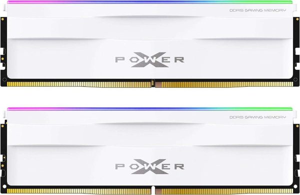 Silicon Power DDR5 32GB (2x16GB) Zenith 6000MHz (PC5-48000) 288-pin CL30 1.35V UDIMM Desktop Memory Module RAM SU032GXLWU60AFDESK Black - 64GB (2 x 32GB),288-Pin DDR5 SDRAM,DDR5 6000 (PC5 48000),30,White,RGB