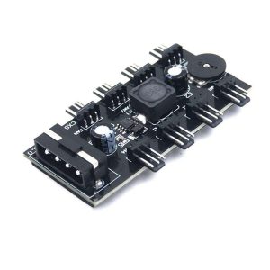 5 Channel Computer PC Case CPU Cooler 3pin cooling fan speed temperature controller, 5 Way 3 pin Fan Hub Power Supply Splitter by SATA 15 pin - AC-SEN-3-B1