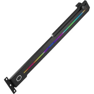 Cooler Master MasterAccessory Vertical Graphics Card Holder Kit V3 White with Premium Riser Cable PCI-E 4.0 x16 - 165mm, Compatibility PCIe 4.0 and older for E-ATX, ATX , Micro ATX Chassis (MCA-U000R- - Addressable RGB,Vertical Universal VGA Holder