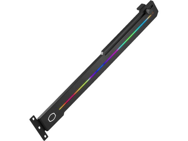 Cooler Master MasterAccessory Vertical Graphics Card Holder Kit V3 White with Premium Riser Cable PCI-E 4.0 x16 - 165mm, Compatibility PCIe 4.0 and older for E-ATX, ATX , Micro ATX Chassis (MCA-U000R- - Addressable RGB,Vertical Universal VGA Holder