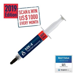 ARCTIC MX-4 (4 g) - Premium Performance Thermal Paste for all processors (CPU, GPU - PC, PS4, XBOX), very high thermal conductivity, long durability, safe application, non-conductive, non-capacitive - 8 g