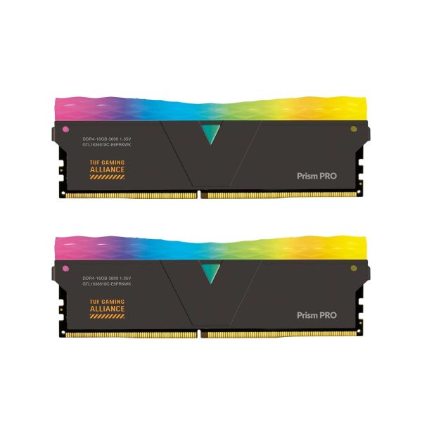 V-COLOR DDR4 (TUF Gaming Alliance) Prism PRO RGB 32GB(16GBx2) 3600MHz CL18 U-DIMM 1.35V SK Hynix IC Gaming Desktop Upgrade RAM Memory Module - Black (GTL1636818C-E6PRKWK) - 32GB (2 x 16GB),DDR4 3600 (PC4 28800),18,RGB