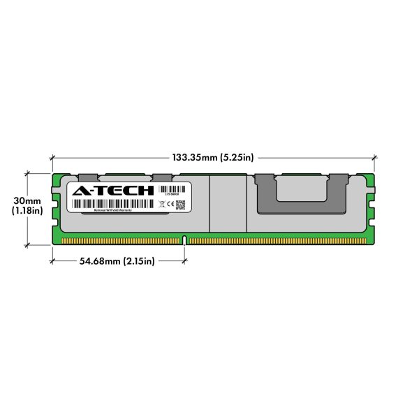 A-Tech 32GB 4Rx4 PC3-10600R DDR3 1333 MHz ECC RDIMM 1.5V Registered DIMM 240-Pin Quad Rank x4 Server & Workstation RAM Memory Upgrade Module
