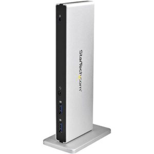 Universal USB 3.0 Laptop Docking Station - Black,2 x DVI + HDMI / VGA Adapters - Dual Monitor