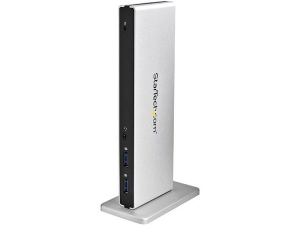 Universal USB 3.0 Laptop Docking Station - Black,2 x DVI + HDMI / VGA Adapters - Dual Monitor