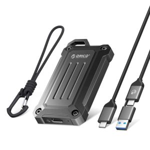 ORICO 512GB Mini Portable External SSD 20Gbps,up to 2000MB/s,USB3.2 Gen2 Type- C Portable Solid State Drive for Outdoor,with 2-in-1 Cable