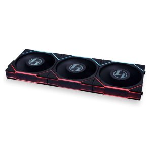 Lian Li UNI FAN TL LCD  Reverse Blade 120 RGB 3 pcs Pack Black Color ( controller included)- 12RTLLCD3B