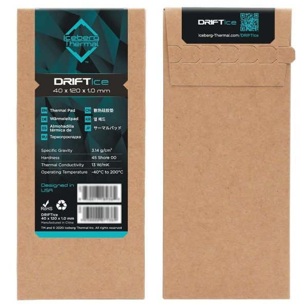Iceberg Thermal DRIFTIce Thermal Pad 120mm x 40mm x 1.0mm (13 W/mK)
