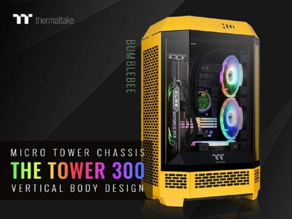 Thermaltake Tower 300 Series Micro-ATX Tower Chassis Black - BumbleBee