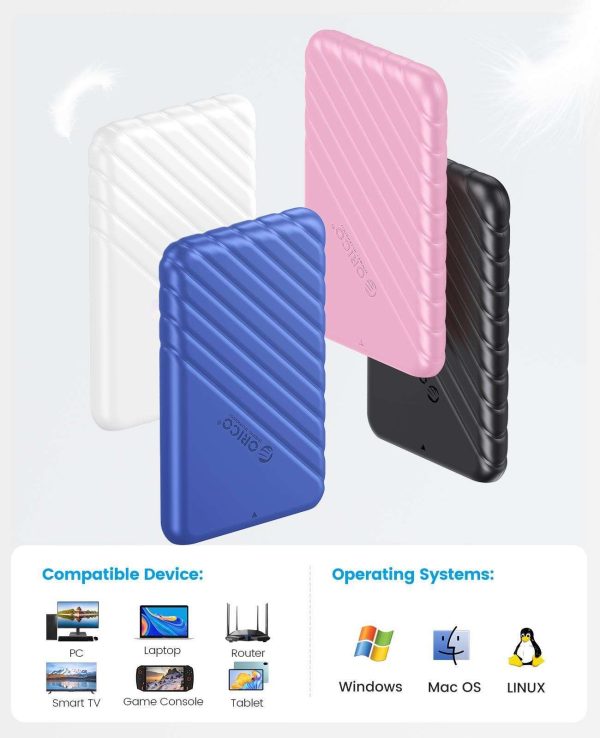 ORICO 3D NAND 1TB 2.5 Inch SATA III Internal SSD TLC 6Gbps Internal Solid State Drive with USB3.0 2.5 inch External Hard Drive Enclosure SATA 5Gbps