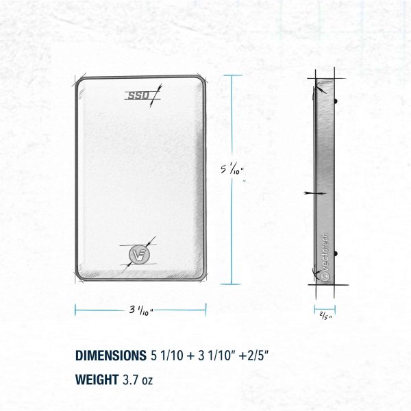 VectoTech Rapid 8TB External SSD USB-C Portable Solid State Drive (USB 3.1 Gen 2)