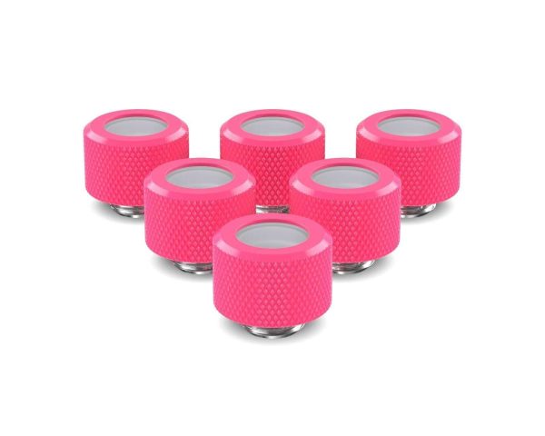 PrimoChill 14mm OD Rigid SX Fitting - 6 Pack - UV Pink