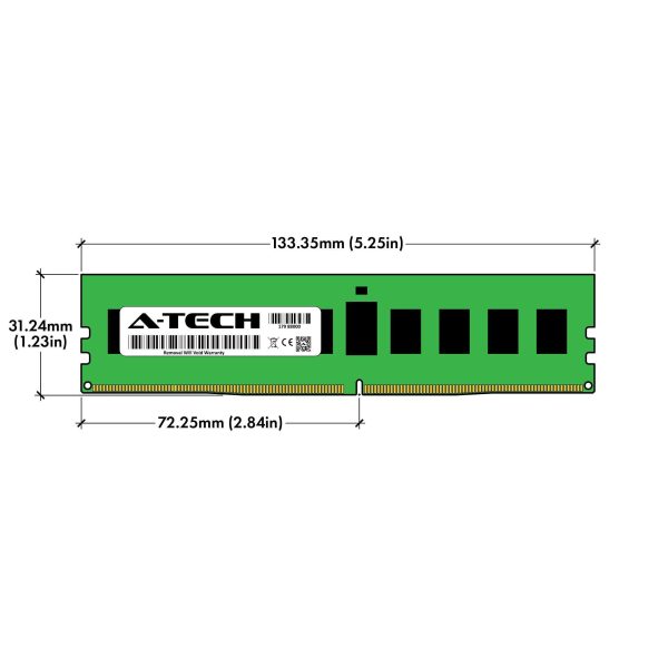 A-Tech 8GB 2Rx8 PC4-17000 DDR4 2133 ECC REG RDIMM Registered DIMM 288-Pin Dual Rank x8 Server RAM Memory Module