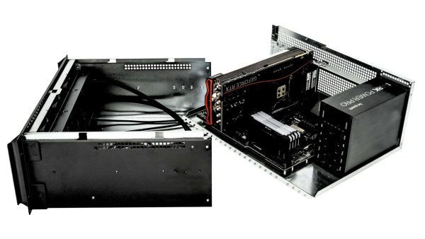 Sliger CX4150a | 4U 15" Short Depth Rackmount Chassis | ATX PSU | ATX Motherboard | 8x PCIe Slot Cutouts | 1x USB C & 2x USB A | Gaming PC | Made In USA