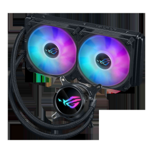 ASUS ROG Strix LC III 360 ARGB all-in-one CPU liquid cooler with 360° rotatable water block, Asetek’s new Gen7 v2 pump, premium ROG ARGB fans, and 10+ custom Aura lighting effects - 2 Fan Slots (120 mm),Black,ROG STRIX LC III 240 ARGB