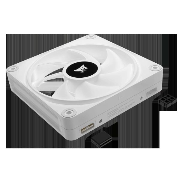 CORSAIR QX RGB Series, iCUE LINK QX120 RGB WHITE, 120mm Magnetic Dome RGB Fan, Starter  Kit