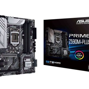 ASUS ROG Maximus XIII Hero (WiFi 6E) Z590 LGA 1200 (Intel 11th/10th Gen) ATX Gaming Motherboard (PCIe 4.0, 14+2 Power Stages, DDR4 5333+, Dual 2.5Gb LAN, Thunderbolt 4 Onboard, Bluetooth v5.2. - PRIME Z590M-PLUS