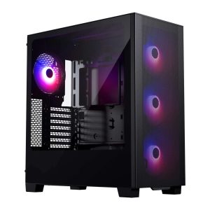 Phanteks XT Mid-Tower Black - Black / 4 ARGB Fans / Tempered Glass
