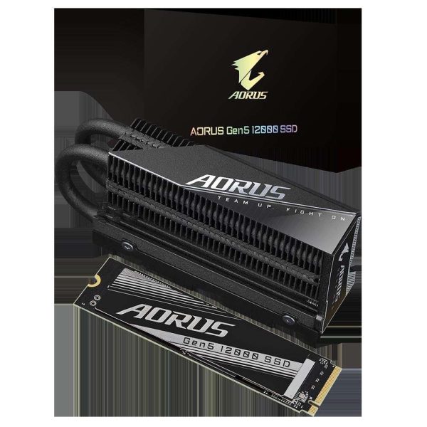 GIGABYTE AORUS Gen5 12000 SSD 1TB PCIe 5.0 NVMe M.2 Internal Solid State Hard Drive with Read Speed Up to 11700MB/s, Write Speed Up to 9500MB/s, AG512K1TB - 1TB