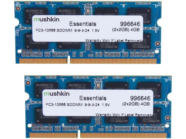 Laptop Memory - 4GB (2 x 2GB),DDR3 1333 (PC3 10666),9