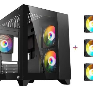 DIYPC Micro ATX Tower Black