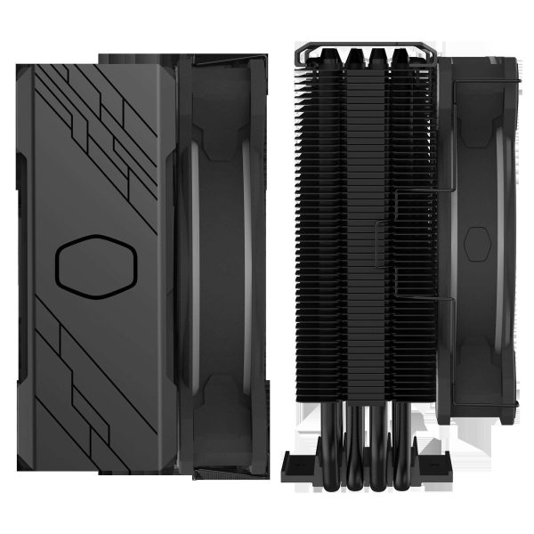 Cooler Master Hyper 212 Halo Black CPU Air Cooler, MF120 Halo² Fan, Dual Loop ARGB, Aluminum Top Cover, 4 Copper Heat Pipes, 154mm (H) for AMD Ryzen AM5/AM4, Intel LGA1700/1200 (RR-S4KK-20PA-R1)