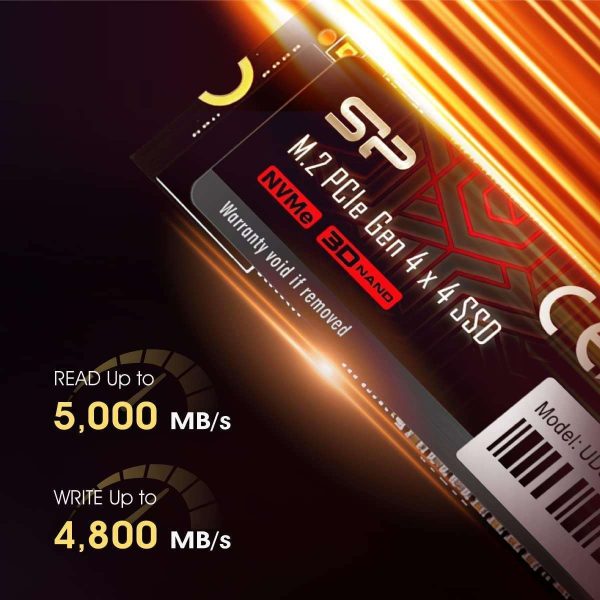 Silicon Power 2TB UD90 NVMe 4.0 Gen4 PCIe M.2 SSD R/W up to 5,000/4,800 MB/s