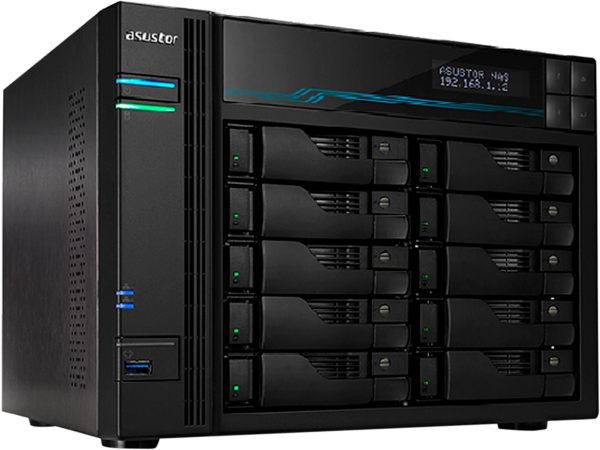 Asustor AS6706T Lockerstor 6 Gen2,4Bay NAS,Quad-Core 2.0GHz CPU,Dual 2.5GbE Ports,8GB DDR4,Four M.2 SSD Slots (Diskless) - 10-Bay,Intel Atom,8GB DDR4,2 x DDR4 SODIMM,AS6510T