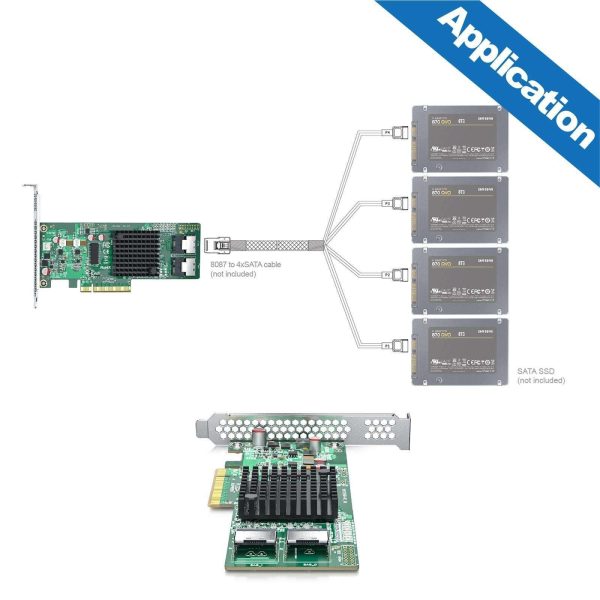 10Gtek For SAS 9211-8I unRAID HBA Card, w/ SAS2008 Chip PCI Express SAS,SATA HBA Card