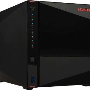 Asustor AS5402T 2 Bay NAS Storage, Quad-Core 2.0GHz CPU, 4xM.2 NVMe SSD Slots, 2x2.5GbE Ports, 4GB DDR4 RAM, Gaming Network Attached Storage, Home Personal Cloud Storage (Diskless) - 4 Bay Enclosure,AS5404T