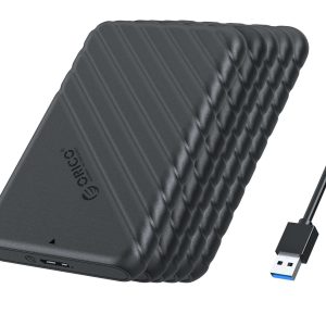 ORICO 2.5 inch External Hard Drive Enclosure USB3.0 to SATAIII 5Gbps HDD SSD Storage Case for 7mm 9.5mm SATA HDD SSD Max 6TB Support UASP protocols and TRIM - Black,USB 3.0,5 Packs