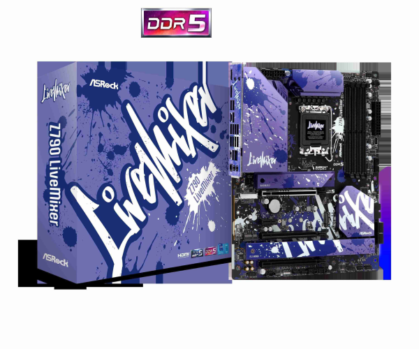 ASRock Z790 PG SONIC Intel LGA1700 (14th,13th,12th Gen) ATX Motherboard, 4 slots DDR5, PCIE 5.0 x16, 5 M.2 slots, 2.5Gb Lan, 7.1 Nahimic Audio, Front USB3.2 Gen2X2 Type_C, 14+1+1 Power Phase - Z790 LiveMixer