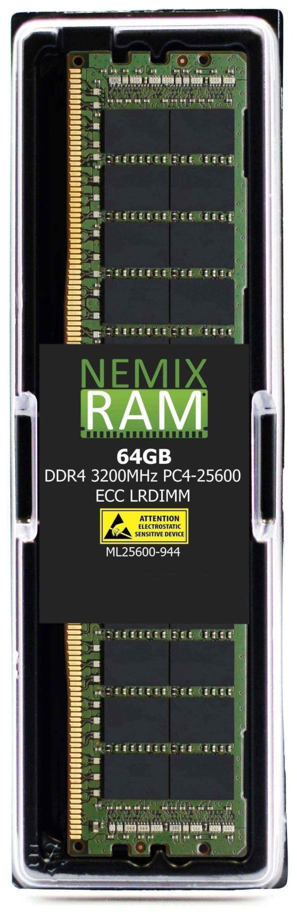 256GB Kit (4 x 64GB) DDR4-3200 PC4-25600 ECC Load Reduced Memory for ASRock Rack ROMED8-2T AMD EPYC Board by NEMIX RAM - 64GB