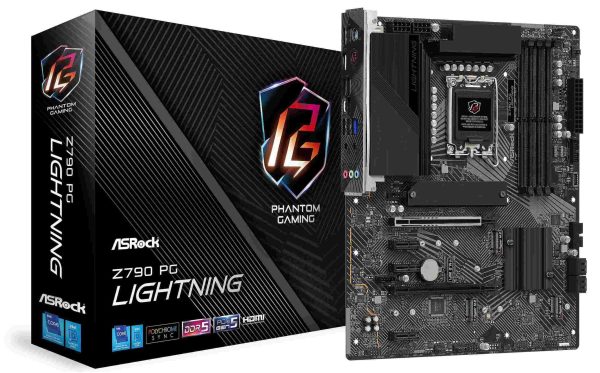 ASRock Z790 PG SONIC Intel LGA1700 (14th,13th,12th Gen) ATX Motherboard, 4 slots DDR5, PCIE 5.0 x16, 5 M.2 slots, 2.5Gb Lan, 7.1 Nahimic Audio, Front USB3.2 Gen2X2 Type_C, 14+1+1 Power Phase - Z790 PG LIGHTNING