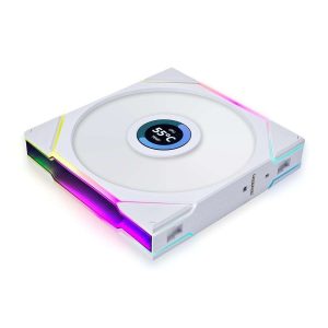 Lian Li UNI FAN TL LCD  Reverse Blade 120 RGB 3 pcs Pack Black Color ( controller included)- 12RTLLCD3B - 140mm,White,140mm Single Fan - White