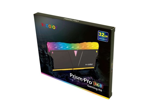 v-Color Prism Pro DDR4 32GB (2 x 16GB) 3600MHz (PC4-28800) CL18 RGB Gaming Desktop Ram Memory Module UDIMM Hynix IC Jet Black(TL1636818A-E6PRKWK)