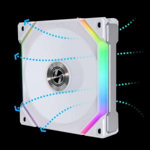 Lian Li UNI Fan SL120 V2 RGB Black 3x 12cm Fan Pack with Controller - UF-SL120V2-3B - 120 mm,White,1 Pack Reverse Fan