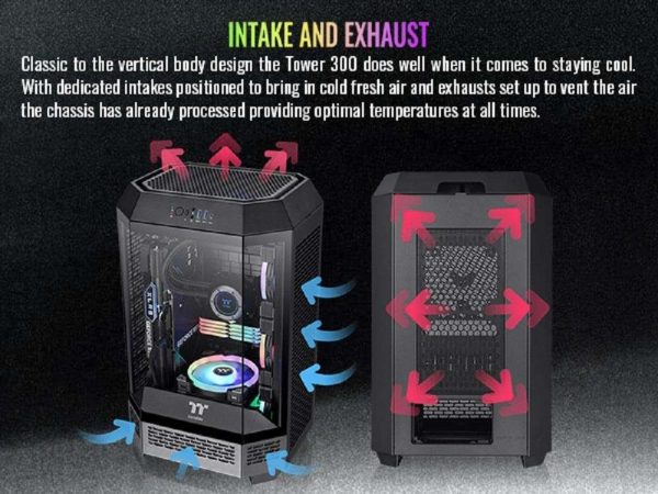 Thermaltake Tower 300 Series Micro-ATX Tower Chassis Black