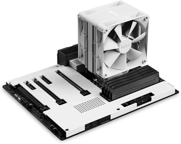 NZXT T120 CPU Air Cooler - RC-TN120-W1 - CPU Liquid Cooler - Conductive Copper Pipes - Fluid Dynamic Bearings - AMD and Intel Compatibility - White